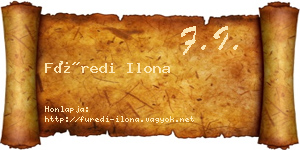 Füredi Ilona névjegykártya
