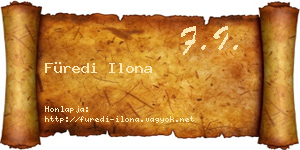 Füredi Ilona névjegykártya